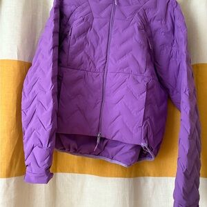 Free People Vibrant Purple Packable Puffer Jacket. NWT SIZE XS